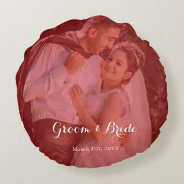 Cojín Redondo Pilar fotográfico personalizado para parejas enamo