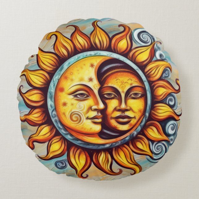 Cojín Redondo Pilar redondeado de equilibrio (Anverso)