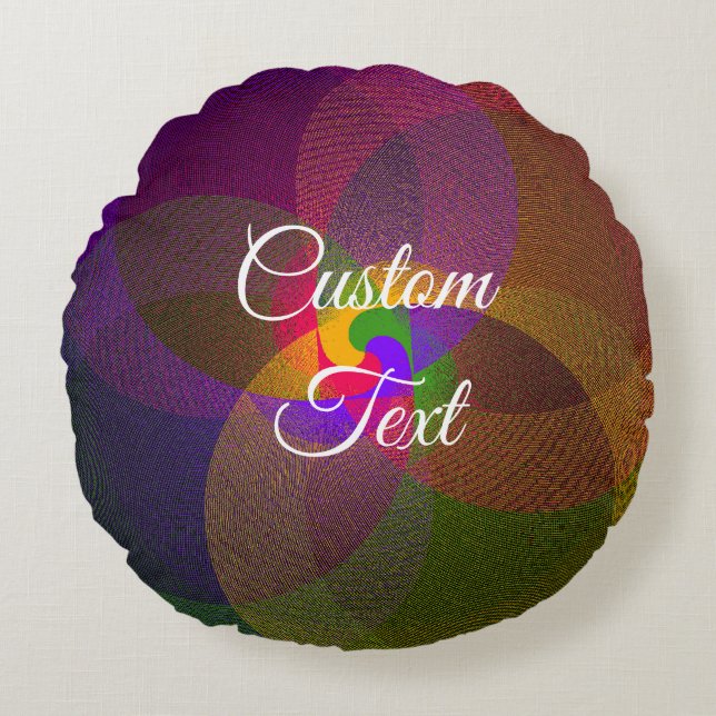 Cojín Redondo Pilar redondeo geométrico de mezcla de cítricos (Anverso)