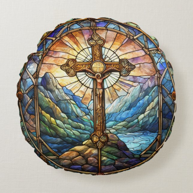 Cojín Redondo Pilar redondo cruzado (Anverso)