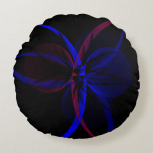 Cojín Redondo Pilar redondo de abstración geométrica