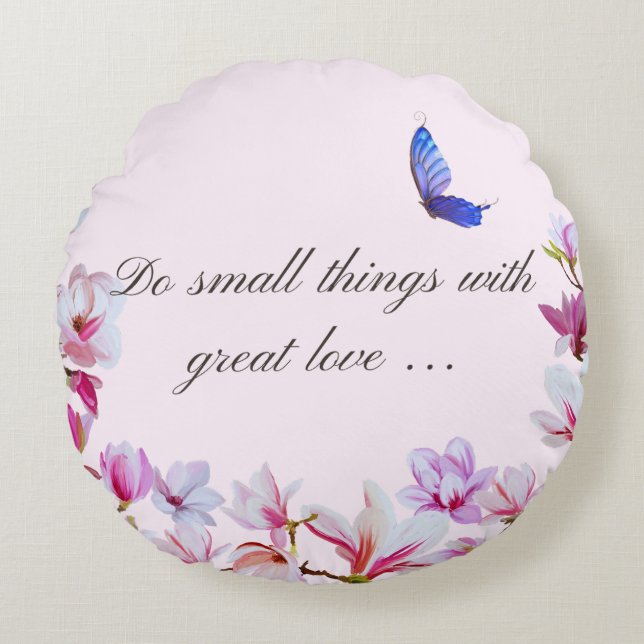 Cojín Redondo Pilar redondo de amor grande (Anverso)