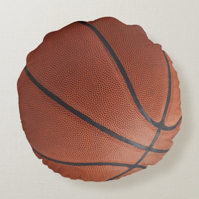 Cojín Redondo Pilar redondo de baloncesto (Reverso)