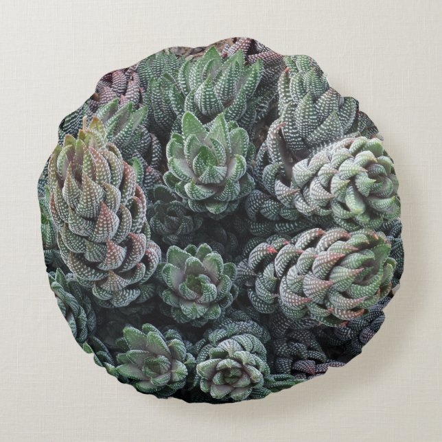 Cojín Redondo Pilar redondo de cactus (Reverso)