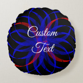 Cojín Redondo Pilar redondo de doble acento de arándano azul