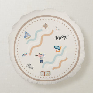 Cojín Redondo Pilar redondo de guardería de sueño de marinero