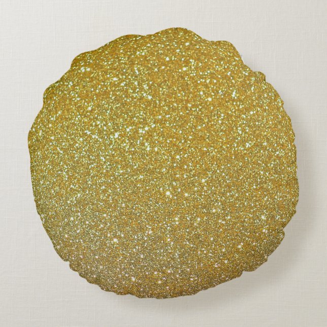Cojín Redondo Pilar redondo de hoja dorada (Reverso)