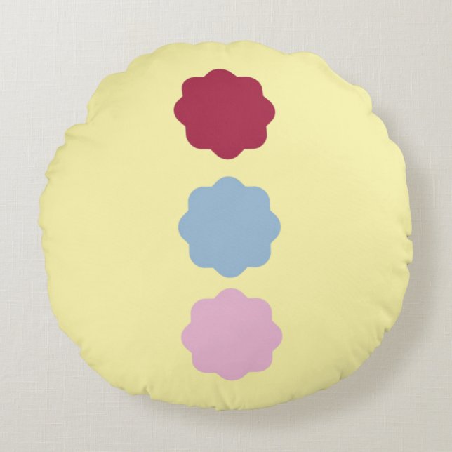 Cojín Redondo Pilar redondo de la línea circular (Anverso)