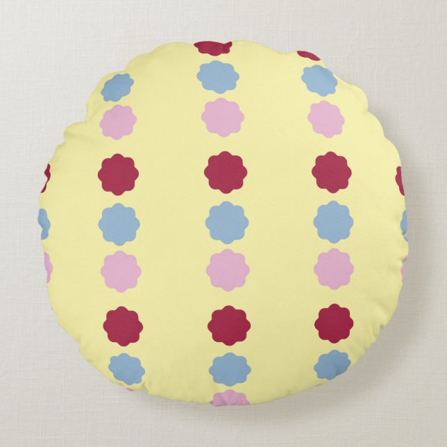 Cojín Redondo Pilar redondo de la línea circular (Anverso)