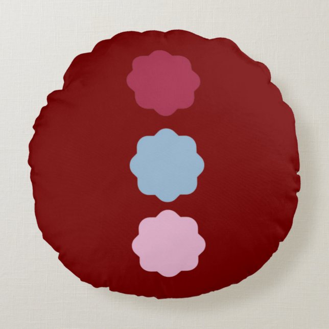 Cojín Redondo Pilar redondo de la línea circular (Anverso)