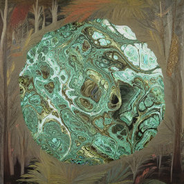 Cojín Redondo Pilar redondo de mármol gris y Verde azulado claro