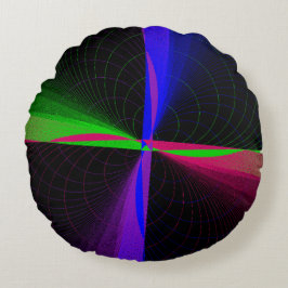Cojín Redondo Pilar redondo de onda geométrica de cuatro vías
