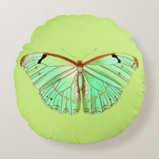 Cojín Redondo Pilar redondo de papilón de mariposa