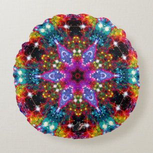 Cojín Redondo Pilar redondo del estelar de coraje de Kaleid