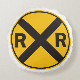 Cojín Redondo Pilar redondo del Rótulo de cruce ferroviario