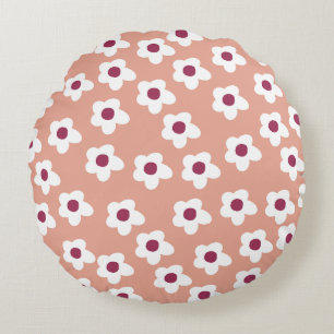 Cojín Redondo Pilar redondo floral rosa