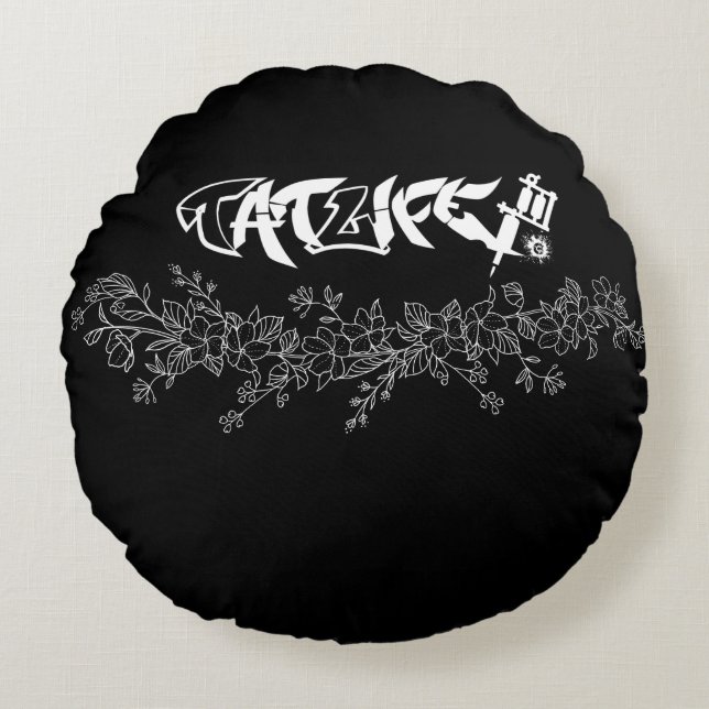 Cojín Redondo Pilar redondo floral TatLife (Anverso)