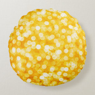 Cojín Redondo Pilar redondo moderno de la bolsa de oro