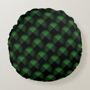 Cojín Redondo Pilar redondo negro y verde