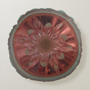 Cojín Redondo Pilar redondo verde floral Rosé