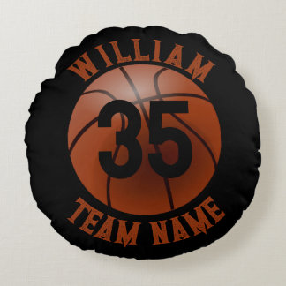 Cojín Redondo Pileta redonda personalizada de baloncesto