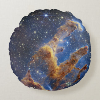 Cojín Redondo Pillars of Creation Eagle Nebula Webb Telescope
