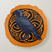 Pillow de Halloween con Círculo Celta y Raven