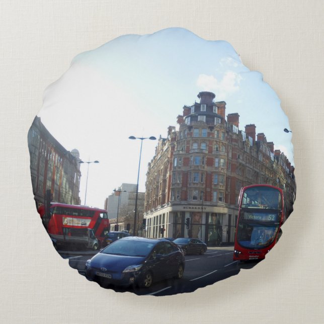 Cojín Redondo Pillow de la vista de Londres (Reverso)