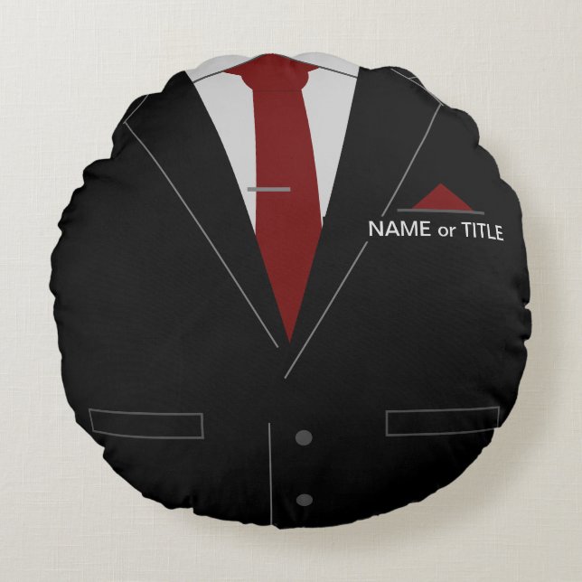 Cojín Redondo Pillow de ronda de negocios personalizada (Anverso)