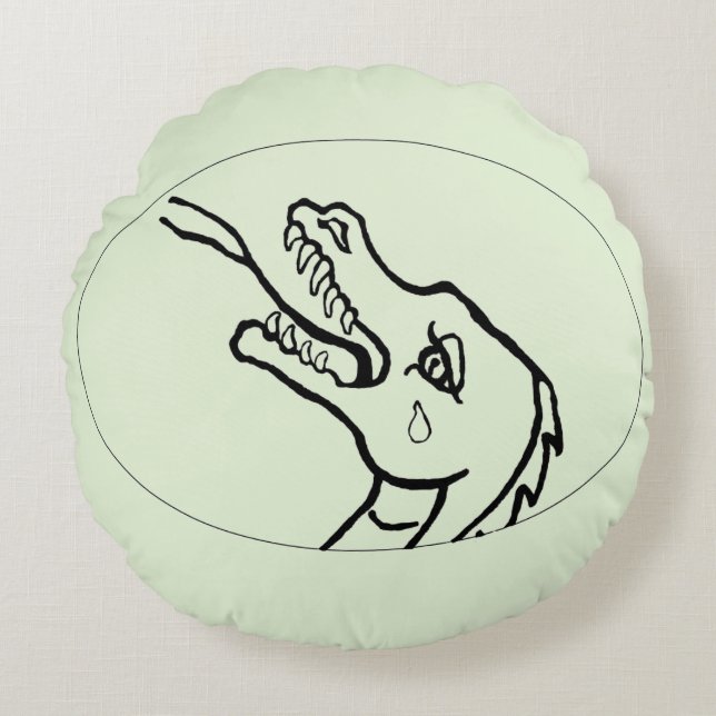 Cojín Redondo Pillow - Dragon Head to Color (Anverso)