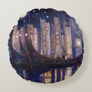 Cojín Redondo Pillow redonda de Art Nouveau