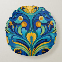 Pillow redonda de Art Nouveau