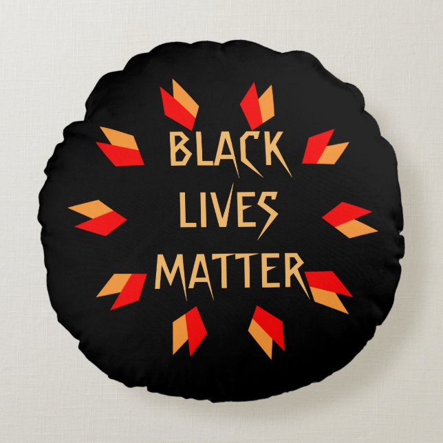 Cojín Redondo Pillow redonda de Black Lives Matter (Anverso)