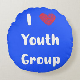 Cojín Redondo Pillow redonda del grupo juvenil I Heart