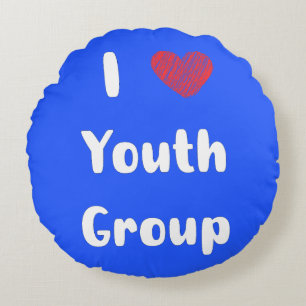 Cojín Redondo Pillow redonda del grupo juvenil I Heart