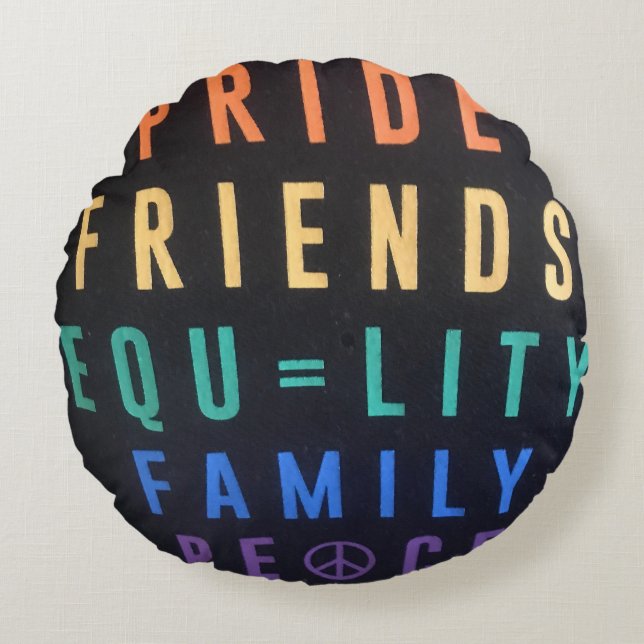 Cojín Redondo Pillow redonda LGBTQ (Anverso)