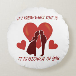 Cojín Redondo Pillow redonda romántica de San Valentín