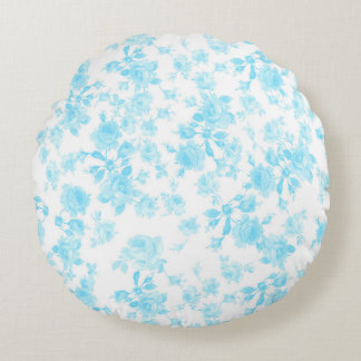 Cojín Redondo Pillow Saint Colette June Rosas capri azul