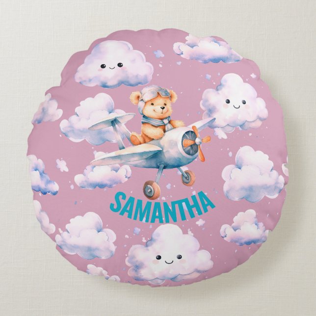 Cojín Redondo Piloto Teddy Pillow (Anverso)