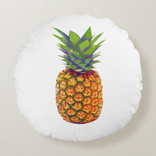 Cojín Redondo Piña sobre blanco