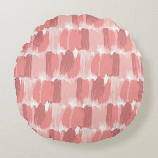 Cojín Redondo Pincel rosado rompe el patrón de aceite