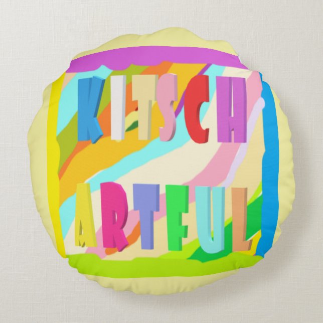 Cojín Redondo Pincel Teeth Wash Face niños divertidos diseño bri (Reverso)