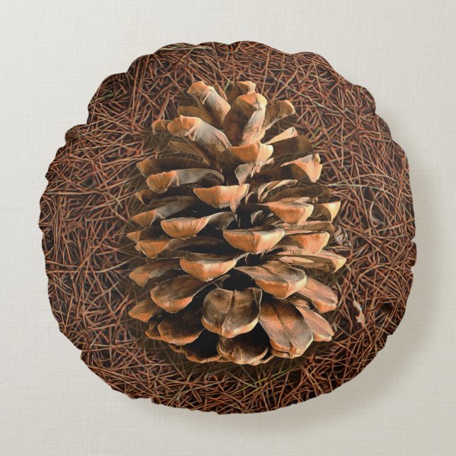 Cojín Redondo Pine Cone (Anverso)
