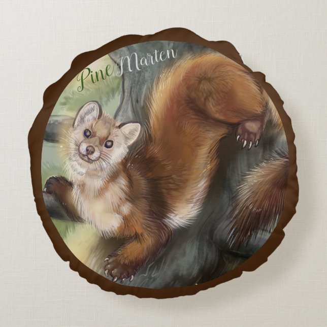 Cojín Redondo Pine Marten (Reverso)