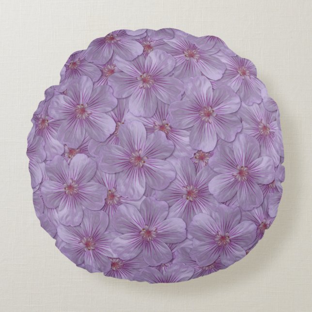 Cojín Redondo Pineywoods Geranium Seamless Pattern (Anverso)