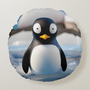 Cojín Redondo Pingüino