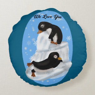 Cojín Redondo Pingüino Napping