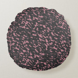 Cojín Redondo pink and gray camo abstract