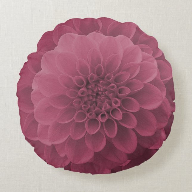 Cojín Redondo Pink Dahlia (Anverso)
