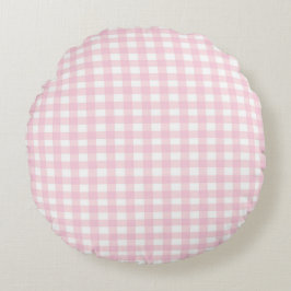 Cojín Redondo Pink Gingham